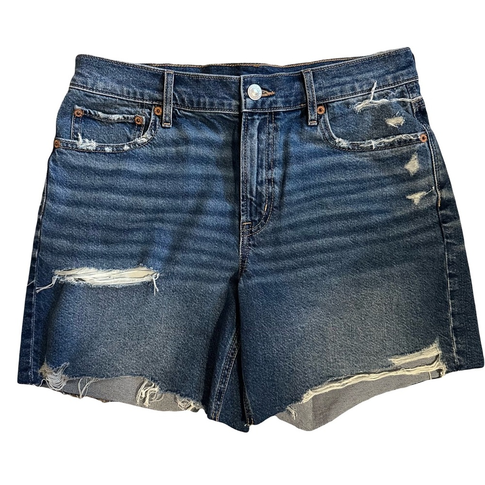 American Eagle Outfitters Blue Jean Shorts Distressed Cut-Off